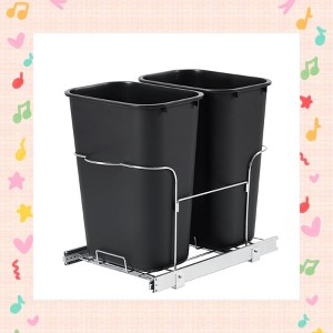 Garvee 1×30 QT Garbage Waste Recycling Bin - Pull-Out Trash Can with Full Extension Slides, Space-Saving Design - 1 of 4