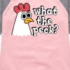 Girls' - Instant Message - What The Peck Chicken Shirt Tail Raglan Graphic T-shirt - 2 of 4