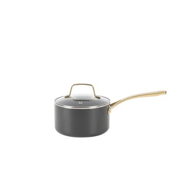 Martha Stewart 14-Piece Black and Gold Non-Stick Aluminum Cookware Set