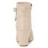 Allegra K Women's Pointed Toe Block Heel Zipper Ankle Boots - 3 of 4