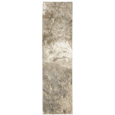 Oriental Weavers Evolution 0960A Beige/ Grey Indoor Area Rug - 2'6" x 12'