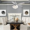 Parrot Uncle 52" Modern Chrome Crystal Ceiling Fan with Light and Remote - 2 of 4