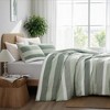 3Pcs Stripe Print Comforter Sets, Contemporary Style Lightweight Fluffy Bedding, Premium Textile Bed Set with Matching Shams - 3 of 4