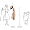 VASAGLE 8 Hooks Solid Wood Coat Rack Wood Hall Tree Coat Rack Stand with Stable Square Base 3 Height Options Office - 4 of 4