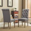 APRILSOUL 39.20"Habit Solid Wood Tufted Parsons Dining Chair, Set of 2 - 3 of 4