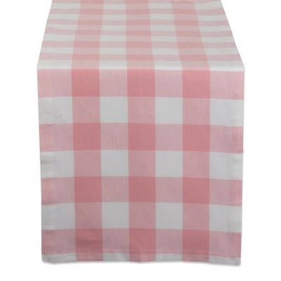 72"x14" Buffalo Check Table Runner Pink - Design Imports
