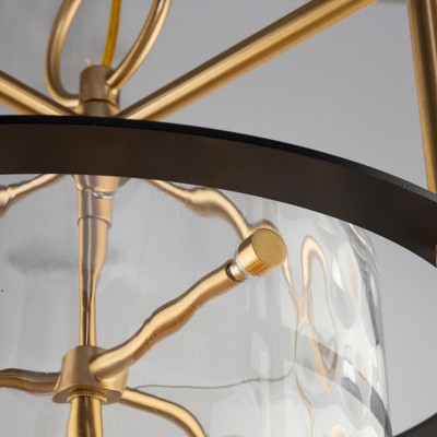 Artcraft Lighting Burford 8 - Light Chandelier in  Brass/Black