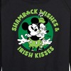 Women's - Disney - Shamrock Wishes Irish Kisses Lightweight French Terry Wide Neck Long Sleeve Shirt - 2 of 4