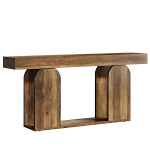 Tribesigns 70.9-Inch Extra Long Sofa Table, 2-Tier Wood Table Behind Couch for Living Room - 1 of 4