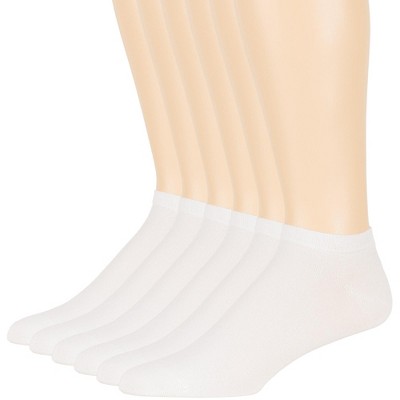 Men Viscose From Bamboo Ankle Sock - 6 Pack -M/L- Thin, Low Cut, Seamless - Grey, White, Beige, Khaki | 7BIGSTARS KINGDOM