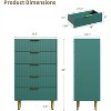 Acekool Dresser, Fluted Panel & Golden Handles, Large Capacity Organizer for Bedroom, Black/White/Natural/Green - 2 of 4