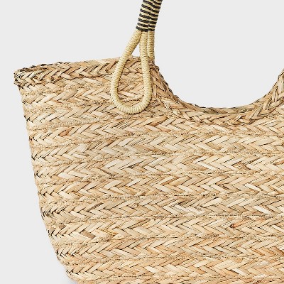 Сумки A New Day Hand Woven Straw Seagrass Tote Bag - A New Day™ Natural — фото 5