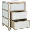 Giana 3 Drawer Mirrored Nightstand - Mirror - Safavieh. - 4 of 4