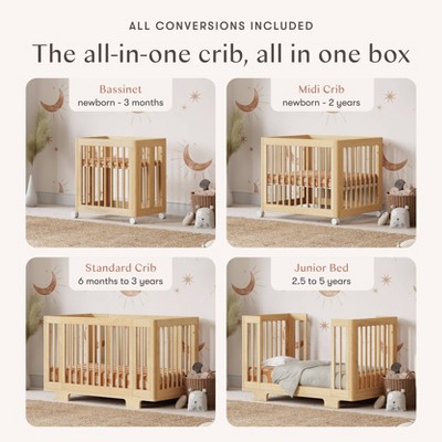 Natural Pine 8-in-1 Convertible Crib with Conversion Kits