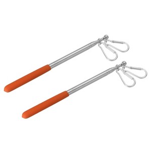 Unique Bargains Stainless Steel Portable Telescopic Flag Pole 2 Pcs - 1 of 4