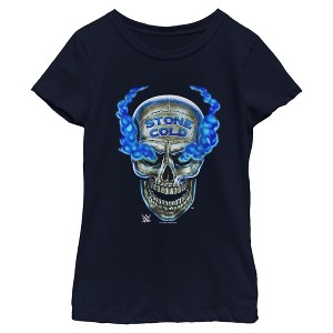 Girls WWE Stone Cold Smoke Skull T Shirt - 1 of 4