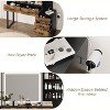 Whizmax Vanity Desk with Mirror, Makeup Vanity Desk Charging Station,LED Light with 3 Lighting Modes, 5 Large Drawers and 3 Tiers Shelves for Bedroom - 4 of 4
