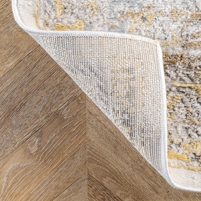Vintage Speckled Gold 5' x 8' Braided Wool Blend Area Rug