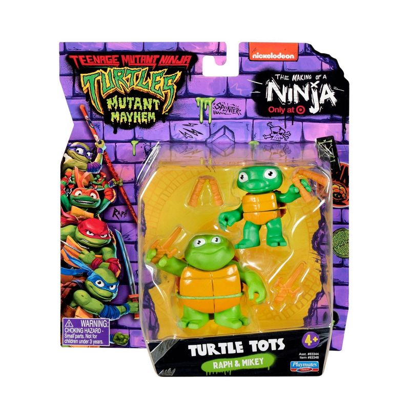 Teenage Mutant Ninja Turtles: Mutant Mayhem Turtle Tots Raph &#38; Mikey Action Figure Set - 2pk, 6 of 11
