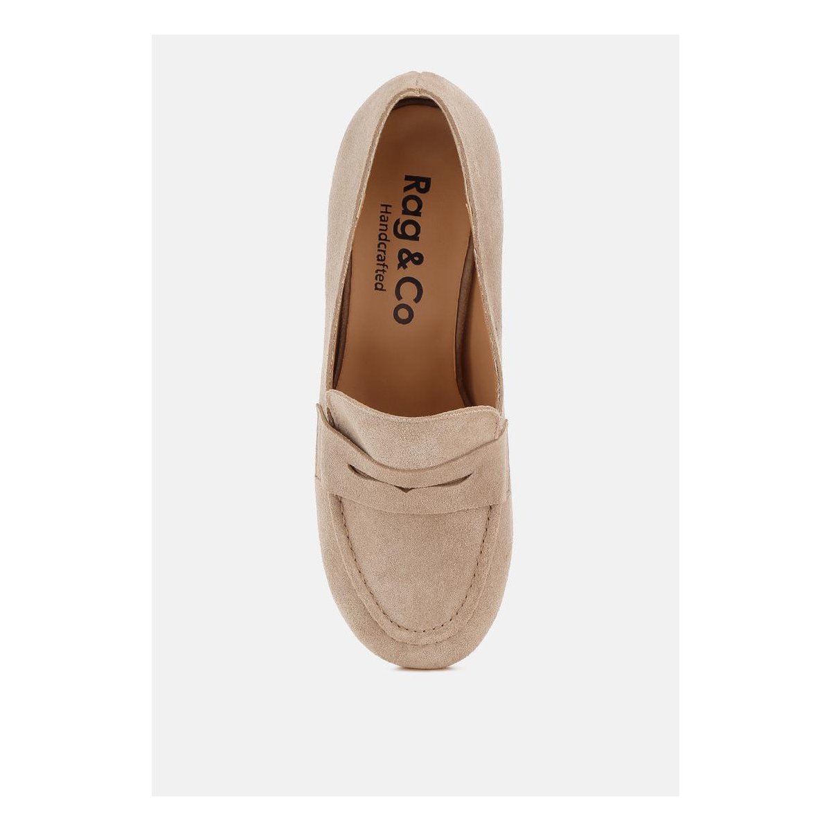 Женские туфли Rag & Co Womens Astra Block Heel Genuine Suede Loafers 10 — фото 4