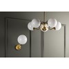 Mitzi Havana 5 - Light Chandelier in  Aged Brass Opal Glossy Shade - 4 of 4