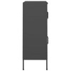vidaXL Storage Cabinet - Anthracite - 31.5"x13.8"x40" - Adjustable Steel Shelves - 4 Doors - 4 of 4