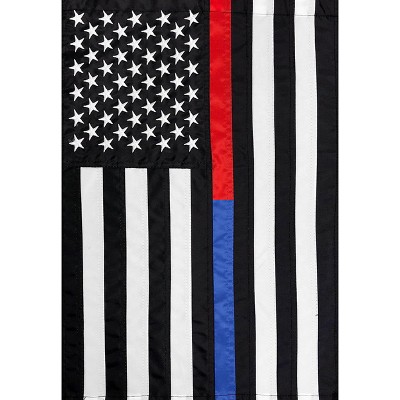 Briarwood Lane Everyday Garden Flag x For Outdoor Thin Blue & Red Line Embroidered Garden Flag Flags For Outside