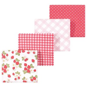 Luvable Friends Little Treasure Flannel Receiving Blankets 4pk - 1 of 2
