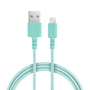 Smartish USB-C & Lightning Cables - 100W Fabric Wrapped Fast Charger - 1 of 4