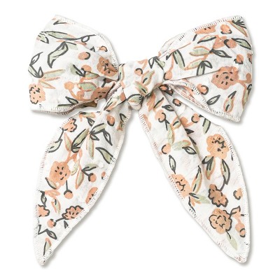 Makemake Organics Organic Hair Bow Clip - Magnolia , Os