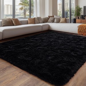 Blush Pink Shag Rug, Ultra Soft 1.7" Thick, Non-Slip, 100% Polyester, Modern Decor for Bedroom - 1 of 4