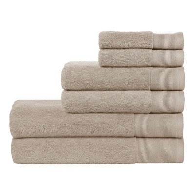 Nate Home By Nate Berkus Cotton Terry 6-piece Towel Set - Fossil/beige ...