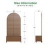 Wooakway 72"H Arch Metal Planter Box with Trellis Raised Garden Bed with Arbor Privacy Screen with Wheels - 4 of 4