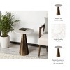 Modern Accent Table with White Marble Top & Gold Aluminum Base - 20" Tall, Living Room Side Table - 3 of 4