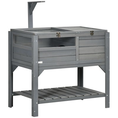 PawHut Tortoise Habitat with Shelf Storage, Weather-Protected Tortoise Enclosure, Tortoise Gift, Reptile Enclosure