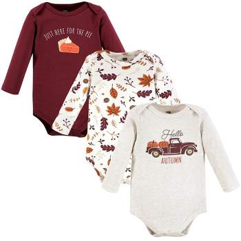 Hudson Baby Unisex Baby Cotton Long-Sleeve Bodysuits, Hello Autumn