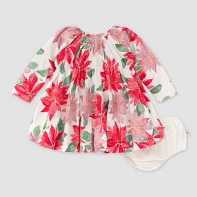 Burt's Bees Baby® Baby Girls' Blooming Bubble Dress & Diaper Cover Set - Off-White 0-3M