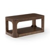 Plank+Beam Solid Wood 40" Modern Rectangular Coffee Table with Storage Shelf - 2 of 4