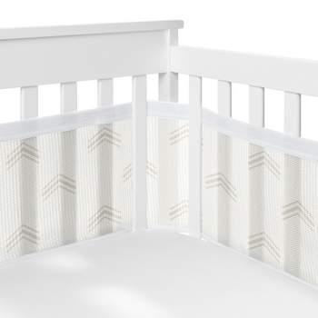 Sweet Jojo Designs Gender Neutral Unisex BreathableBaby Breathable Mesh Crib Liner Boho Fringe Off White