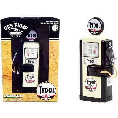 1948 Wayne 100-A Gas Pump "Tydol Flying Gasoline" Black and Cream "Vintage Gas Pumps" Series 9 1/18 Diecast Model by Greenlight