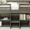 Max & Lily Solid Wood Modern Farmhouse Low Loft Bed, Twin Bed Frame for Kids with 2 Bookcases - 4 of 4