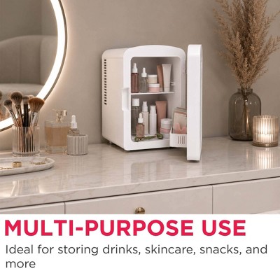 Frigidaire Gallery 9 Can Beauty Lighted Mirror Fridge Portable White