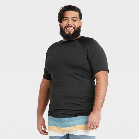 Men's Big & Tall Slim Fit Short Sleeve Rash Guard Swim Shirt - Goodfellow &  Co™ Black 4xlt : Target