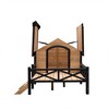 LOVMOR Outdoor Large Wooden Cabin House Style Wooden Dog Kennel with Porch - 3 of 4