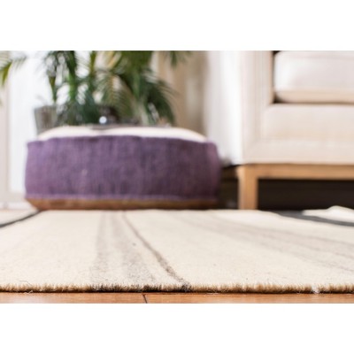Natural Gray Handwoven Wool Flat Weave Runner Rug