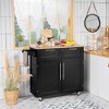 Costway Rolling Kitchen Cart Island Heavy Duty Storage Trolley Cabinet Utility - 2 of 4