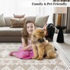4x6 Washable Rugs Vintage Floral Non-Slip Area Rug with Fringe, Machine Washable Thin Carpet (Beige) - 4 of 4