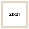 PosterPalooza | Square Weathered White Picture Frame - UV Acrylic, Foam Board Backing, Hanging Hardware - 2 of 4