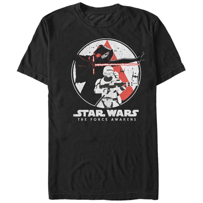 Men's Star Wars The Force Awakens Kylo Ren Flametrooper Lightsaber T-Shirt, 1 of 5