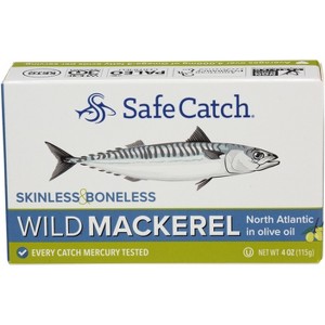 SafeCatch Wild Mackerel in Olive Oil - Case of 12 - 4 oz - 1 of 1